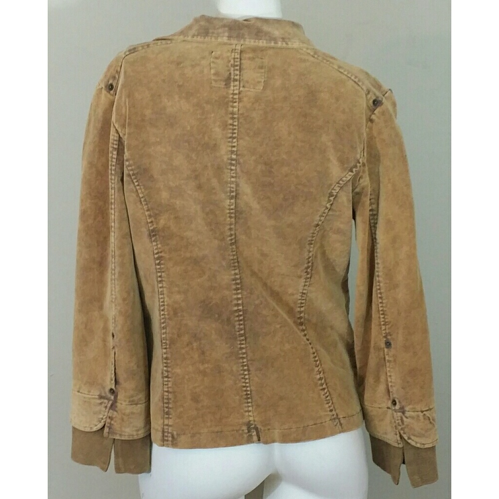 Vintage inspired vegan suede distressed jacket - Picture 6 of 7